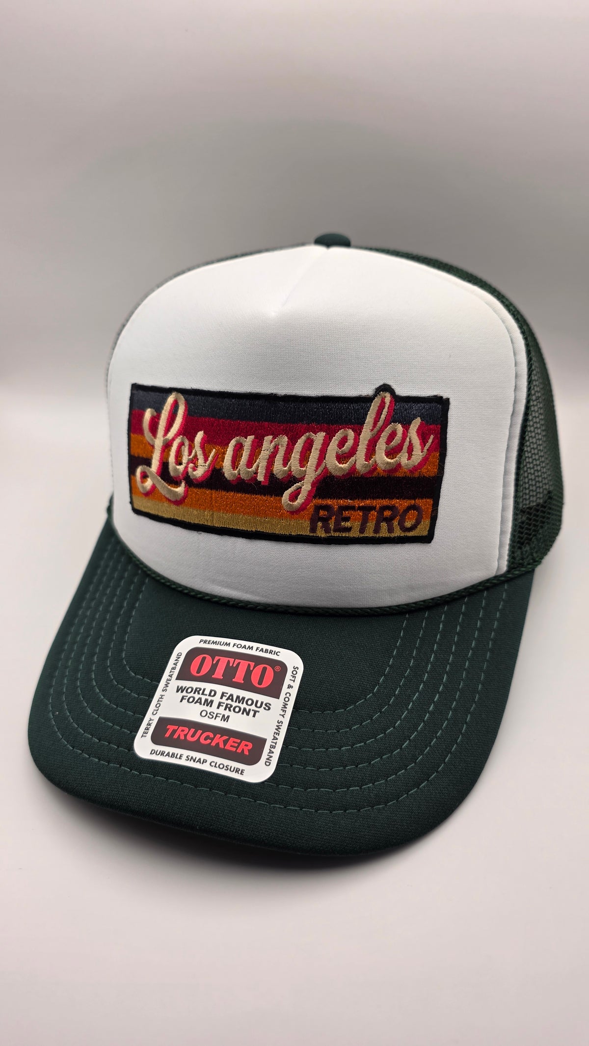 Los angeles green/white trucker hat