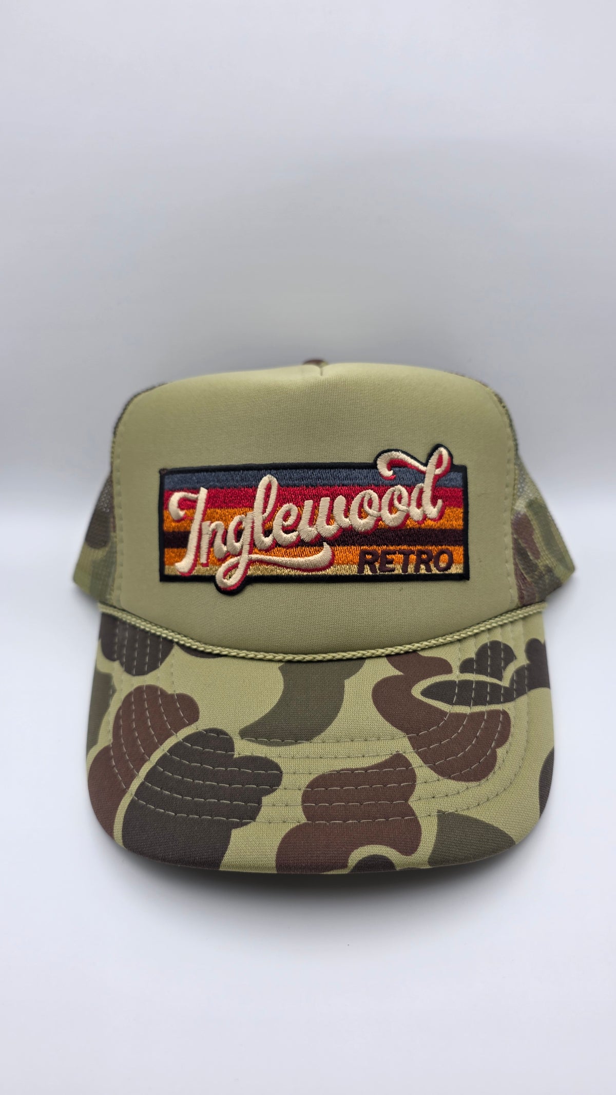 Inglewood camo trucker hat