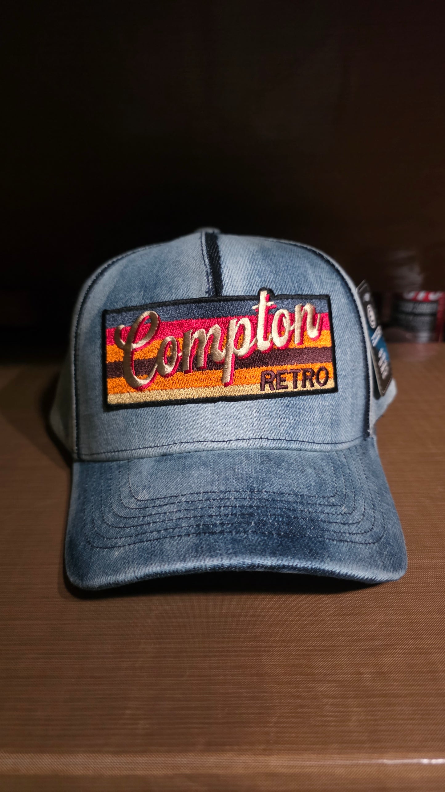Denim compton snapback