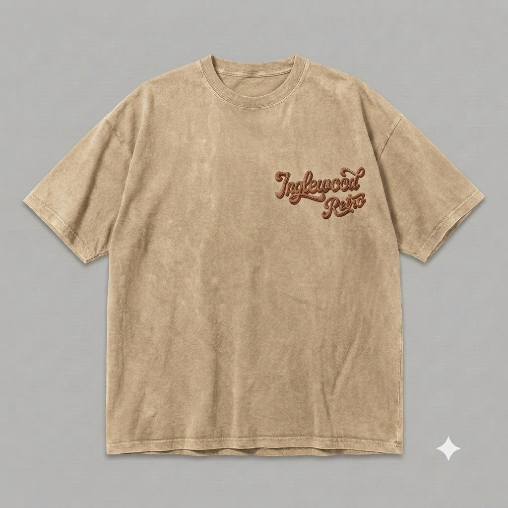 Washed beige tee