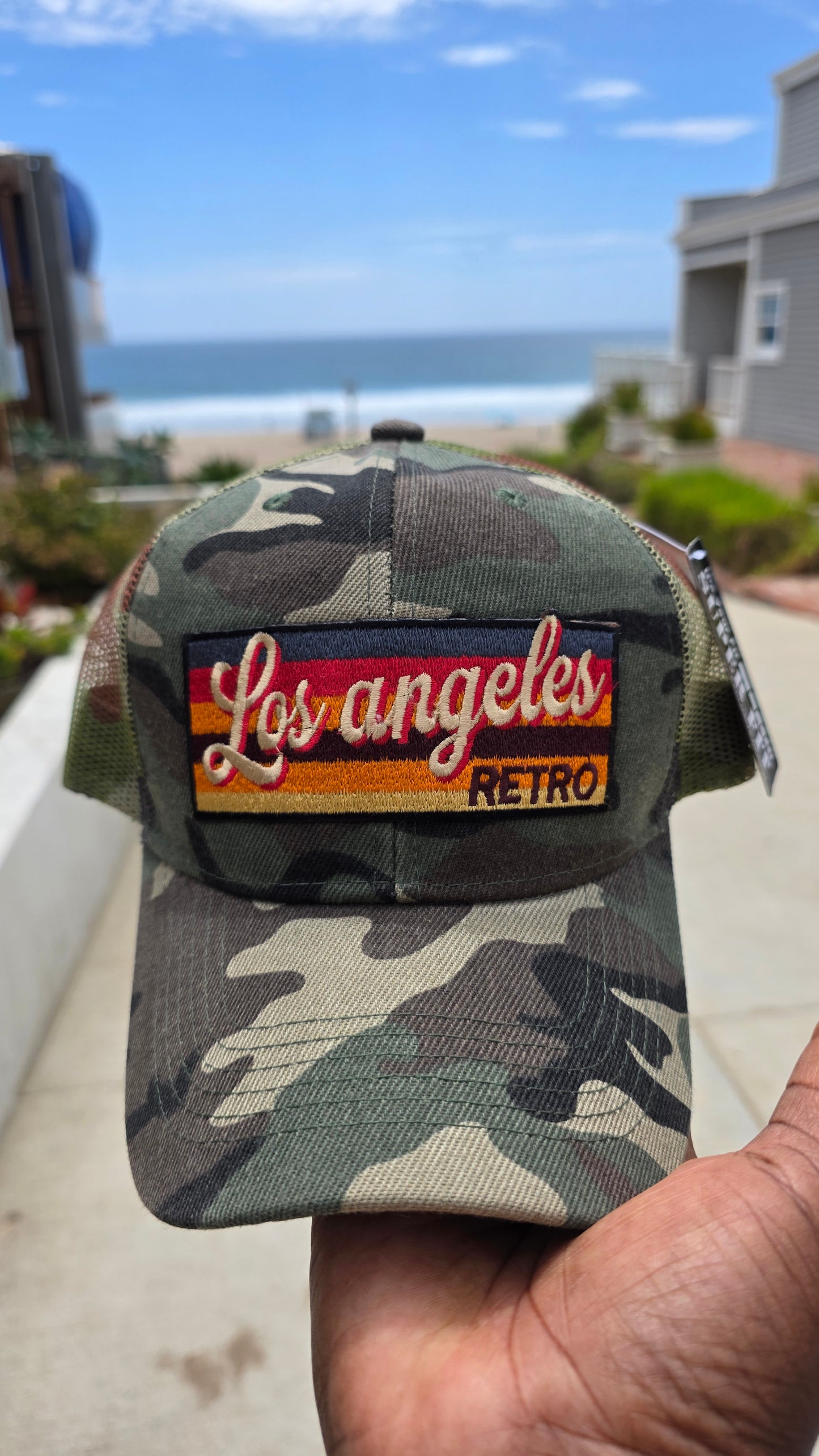 Camo snapback trucker hat