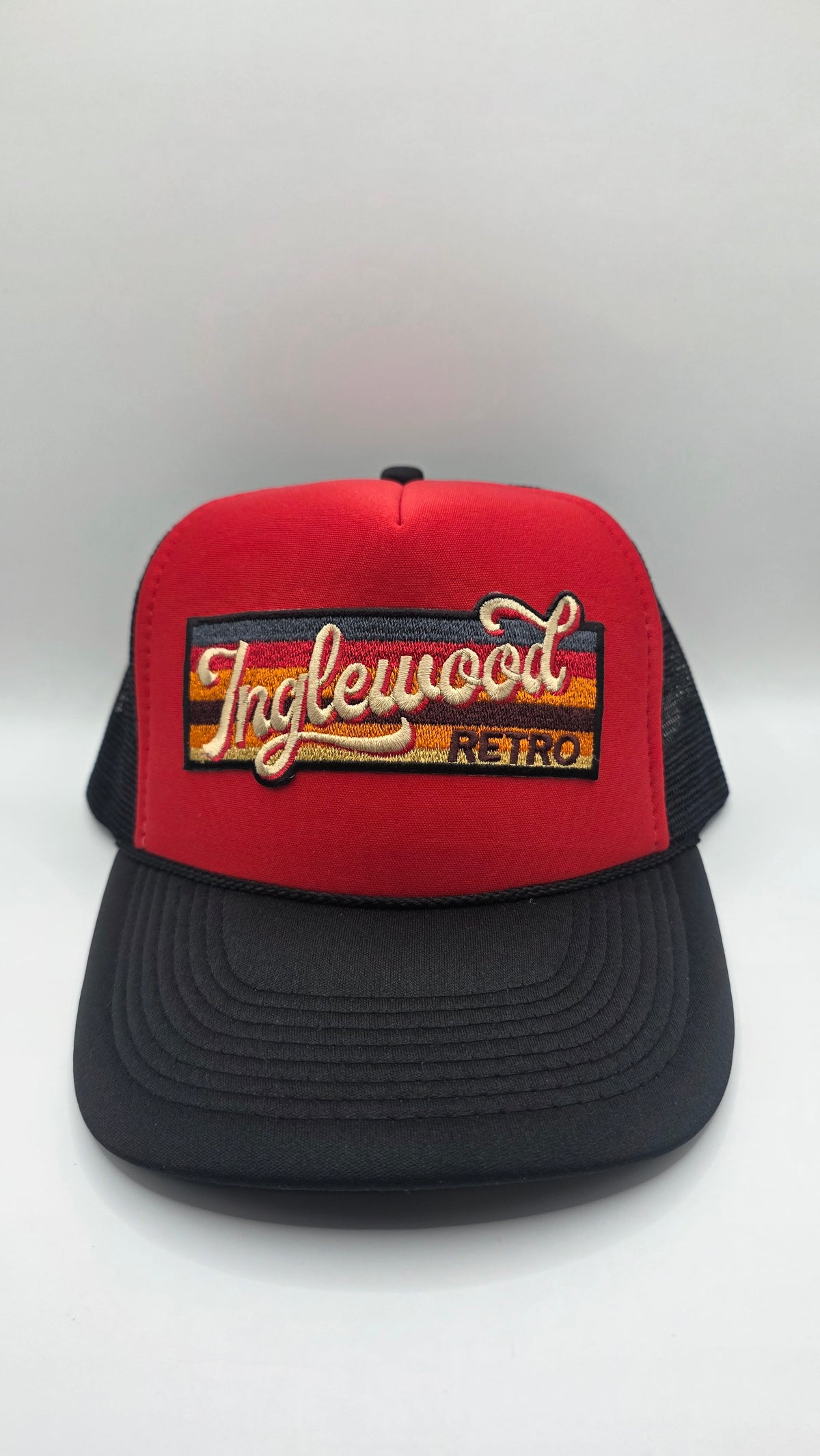 Red/black trucker hat