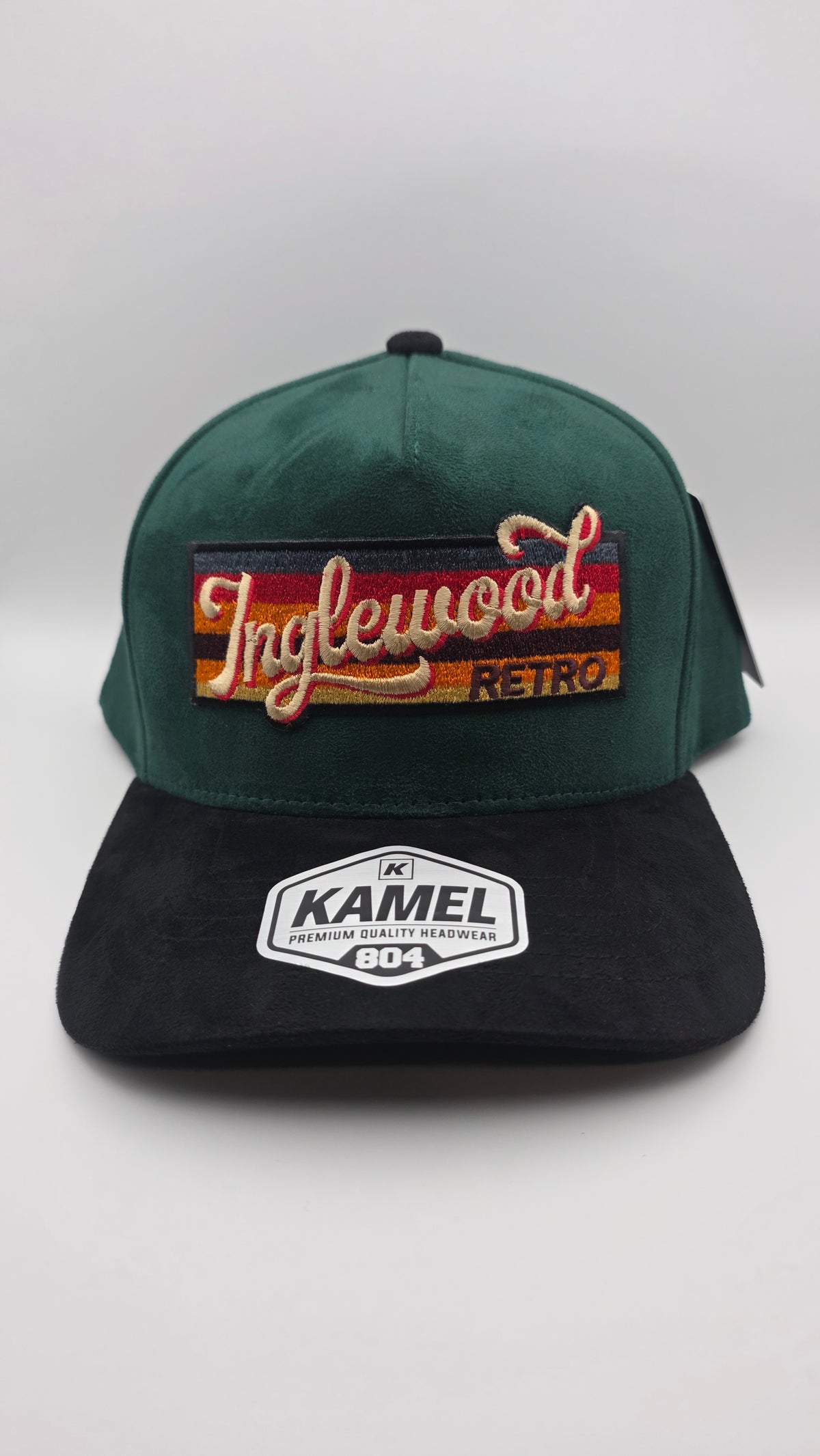 Inglewood green/black suede snapback hat