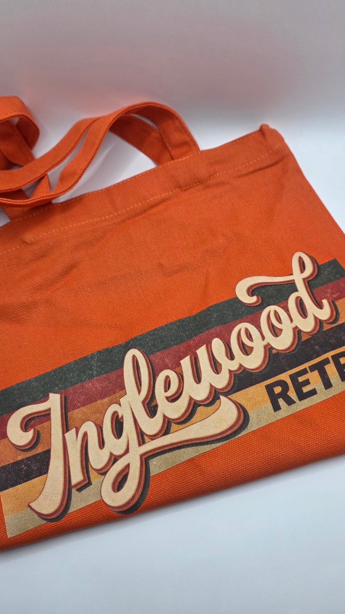 Burnt orange inglewood tote bag