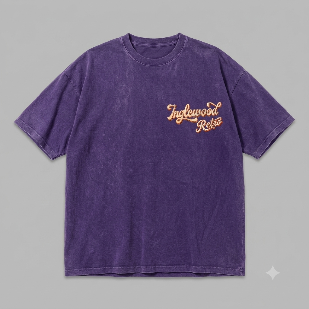 Purple washed tee