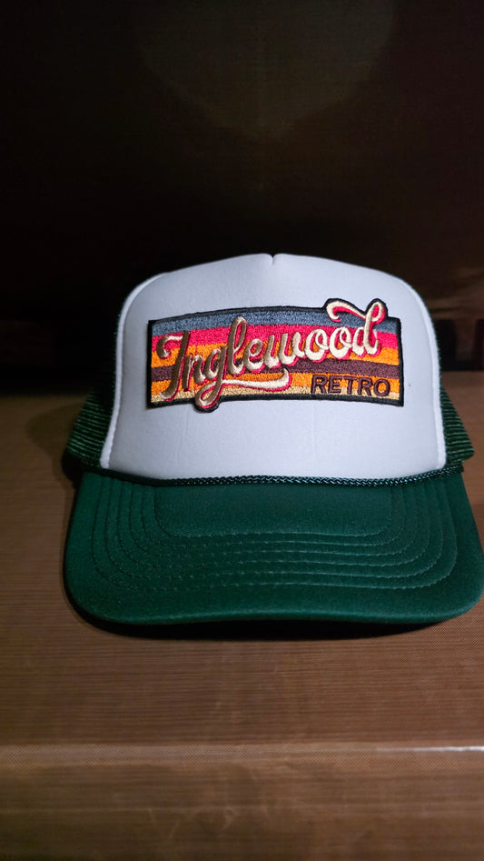 Forrest green/white trucker hat