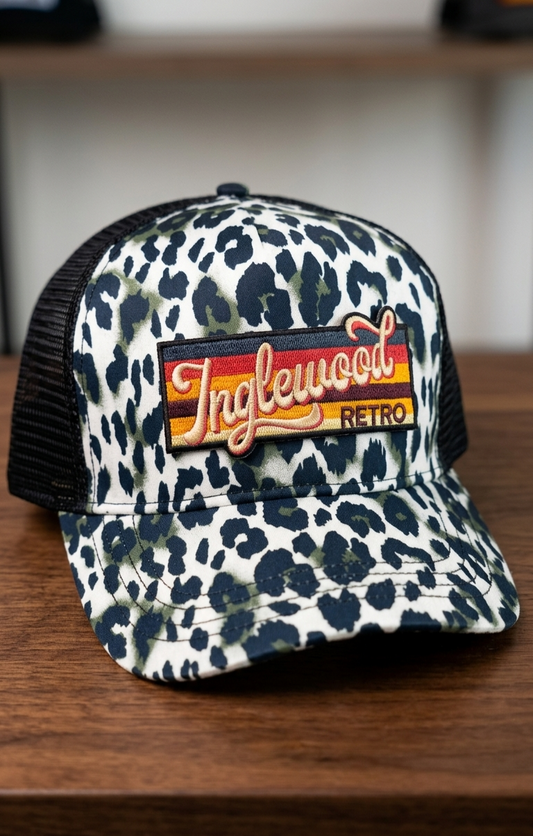 Leopard trucker hat