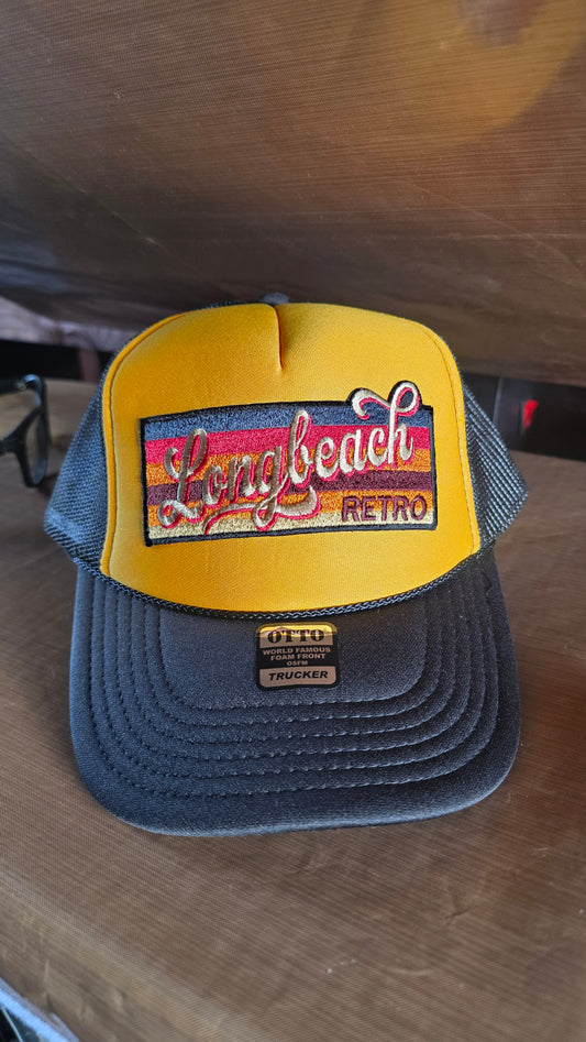 Black and yellow snapback trucker hat